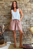 Arbi Gingham Short Hazelnut